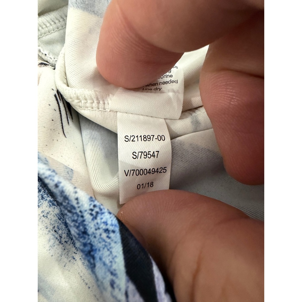 Athleta Vivid Side Tie Tankini Swim Top Strappy UPF 50+ Quick Dry Size M beachy - Picture 7 of 9
